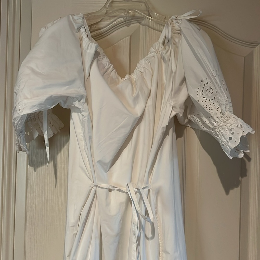 Ulla Johnson white eyelet off the shoulder maxi - Picture 5 of 8